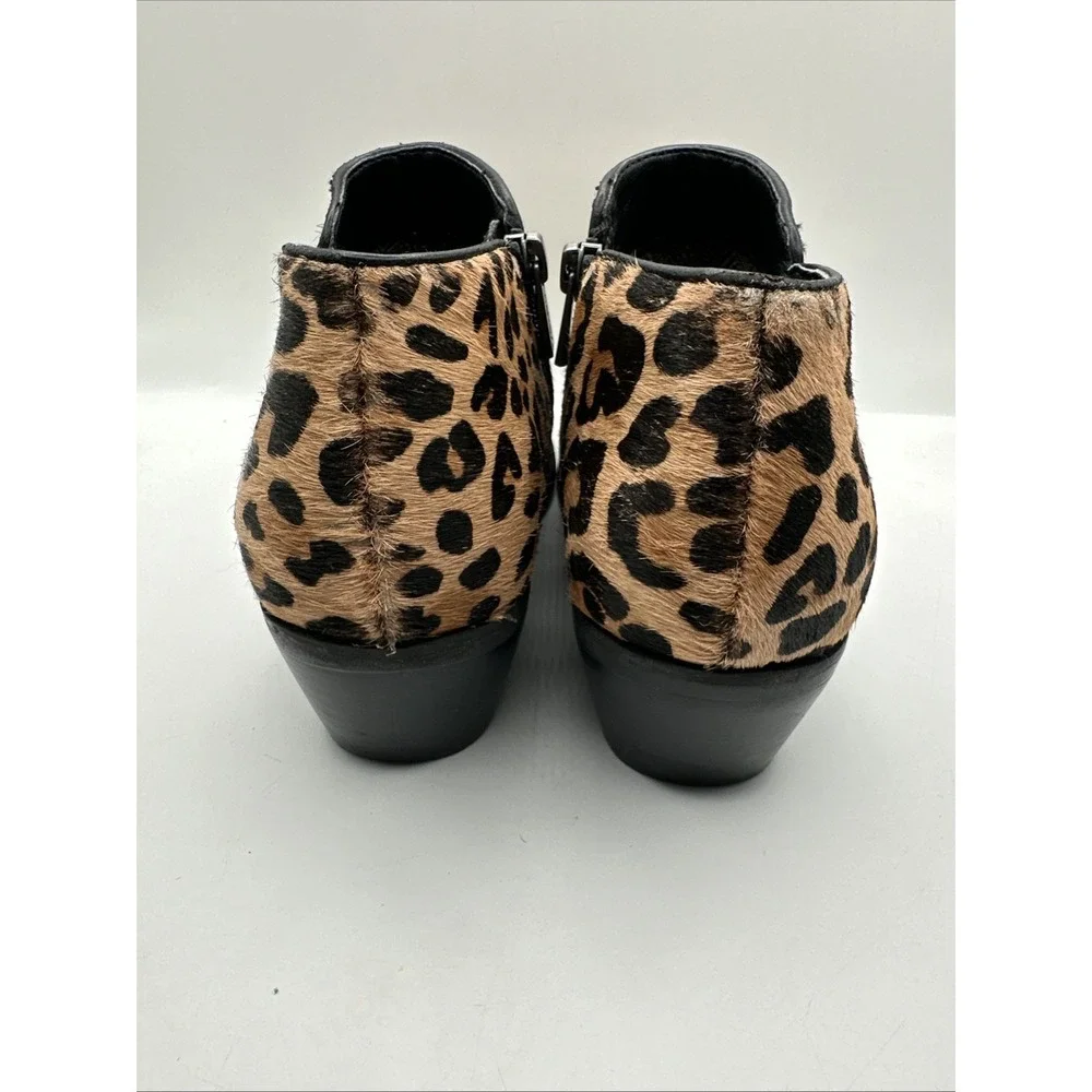 Aetrex Cheetah Calf Hair Booties 6-6.5